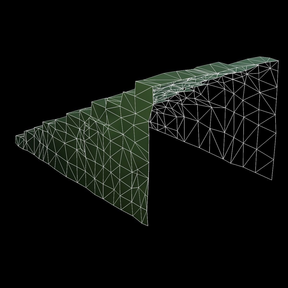 Stone Stairs Low-poly 3D model_12