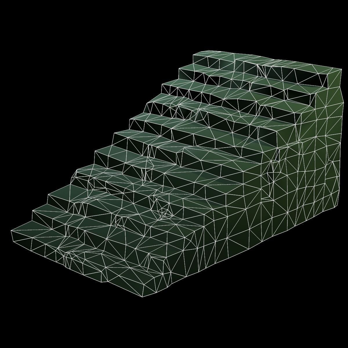 Stone Stairs Low-poly 3D model_13