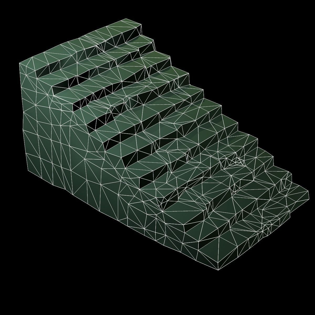 Stone Stairs Low-poly 3D model_14