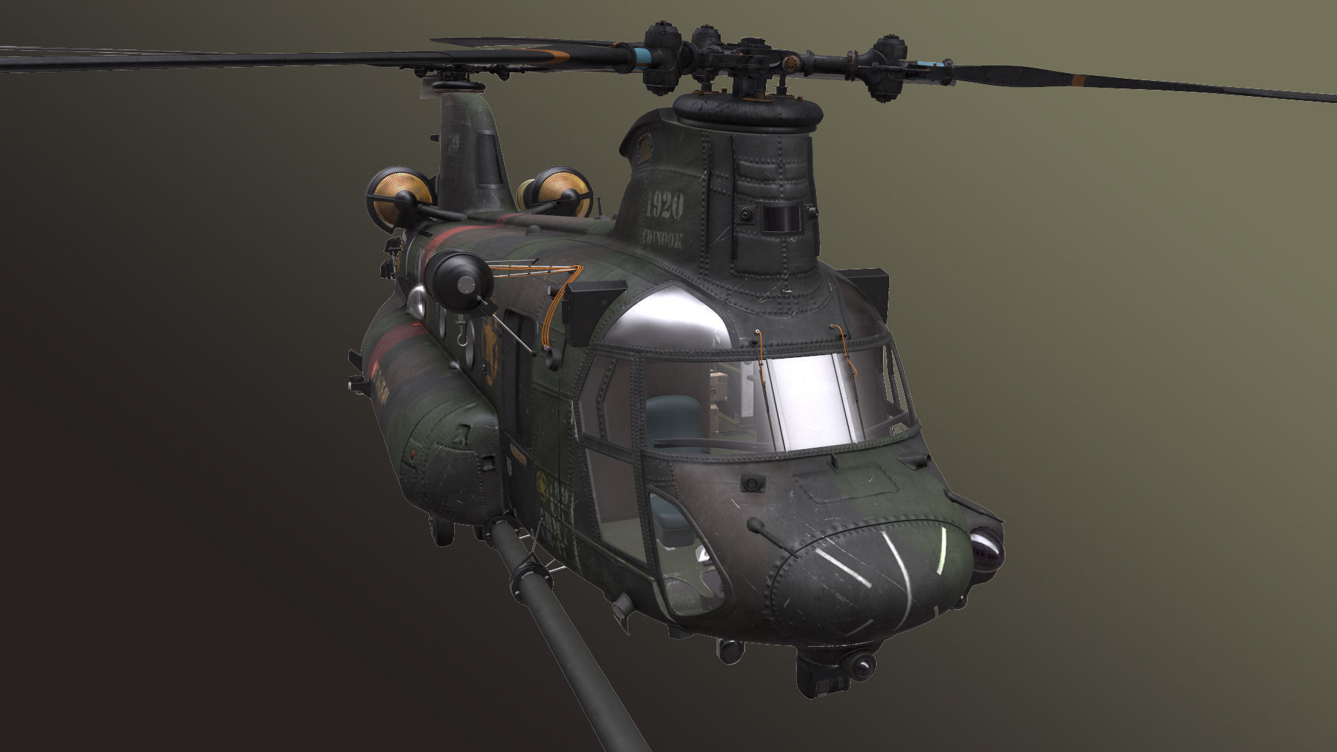 Chinook MH-47 3D model_4