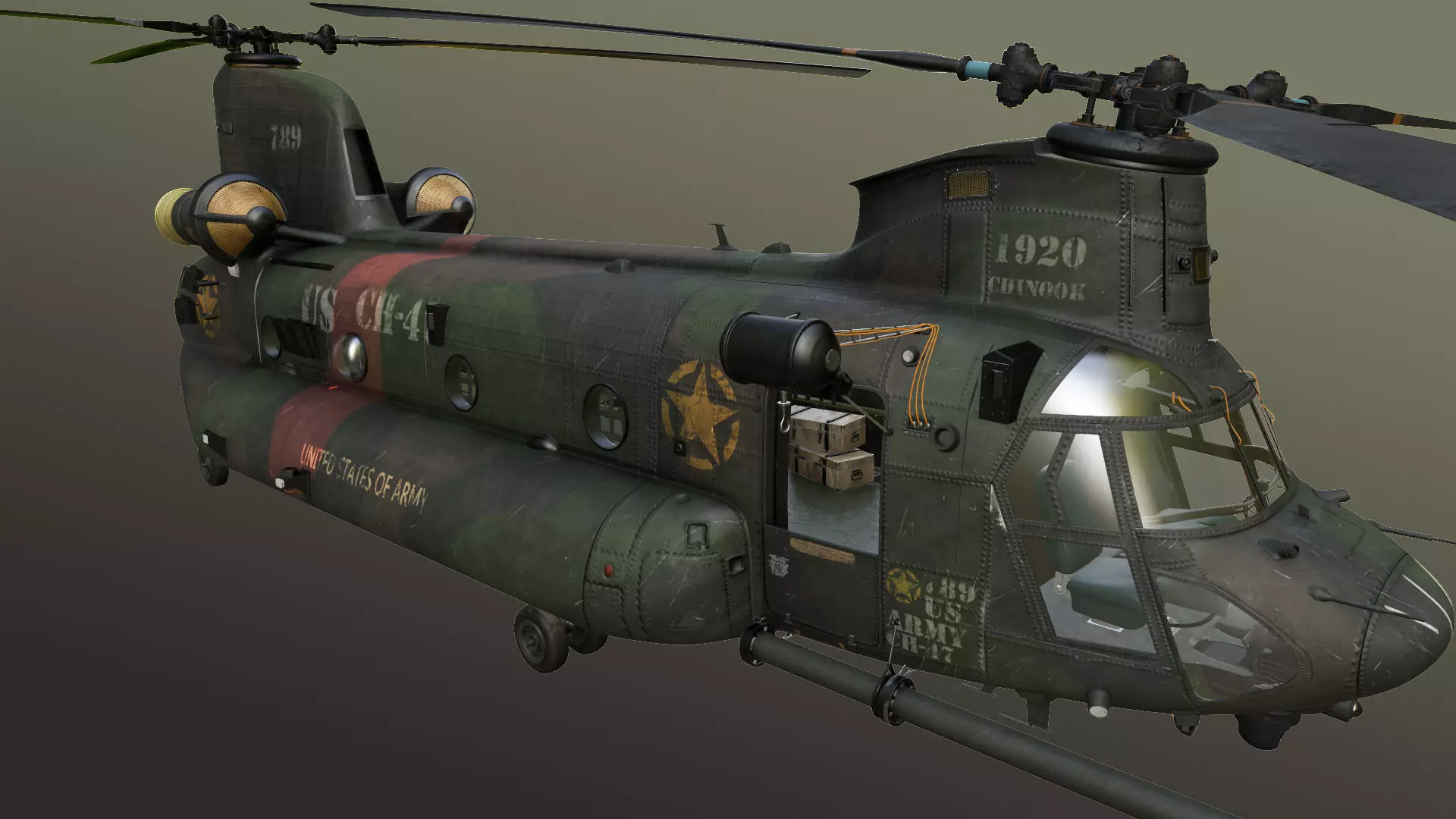 Chinook MH-47 3D model_0