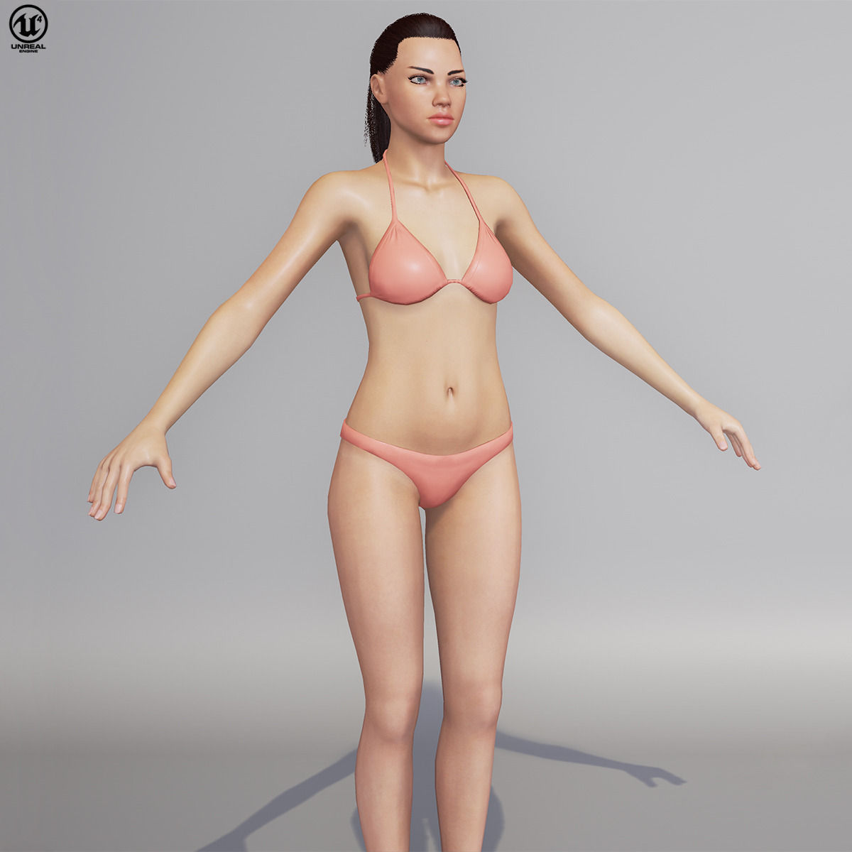 Adriana Unreal 4 Character Low-poly 3D model_3