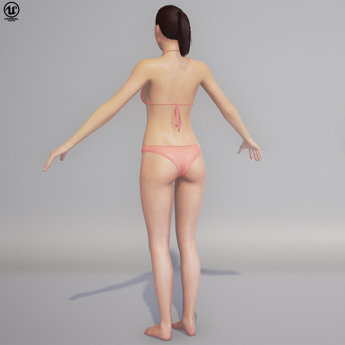 Adriana Unreal 4 Character Low-poly 3D model_4