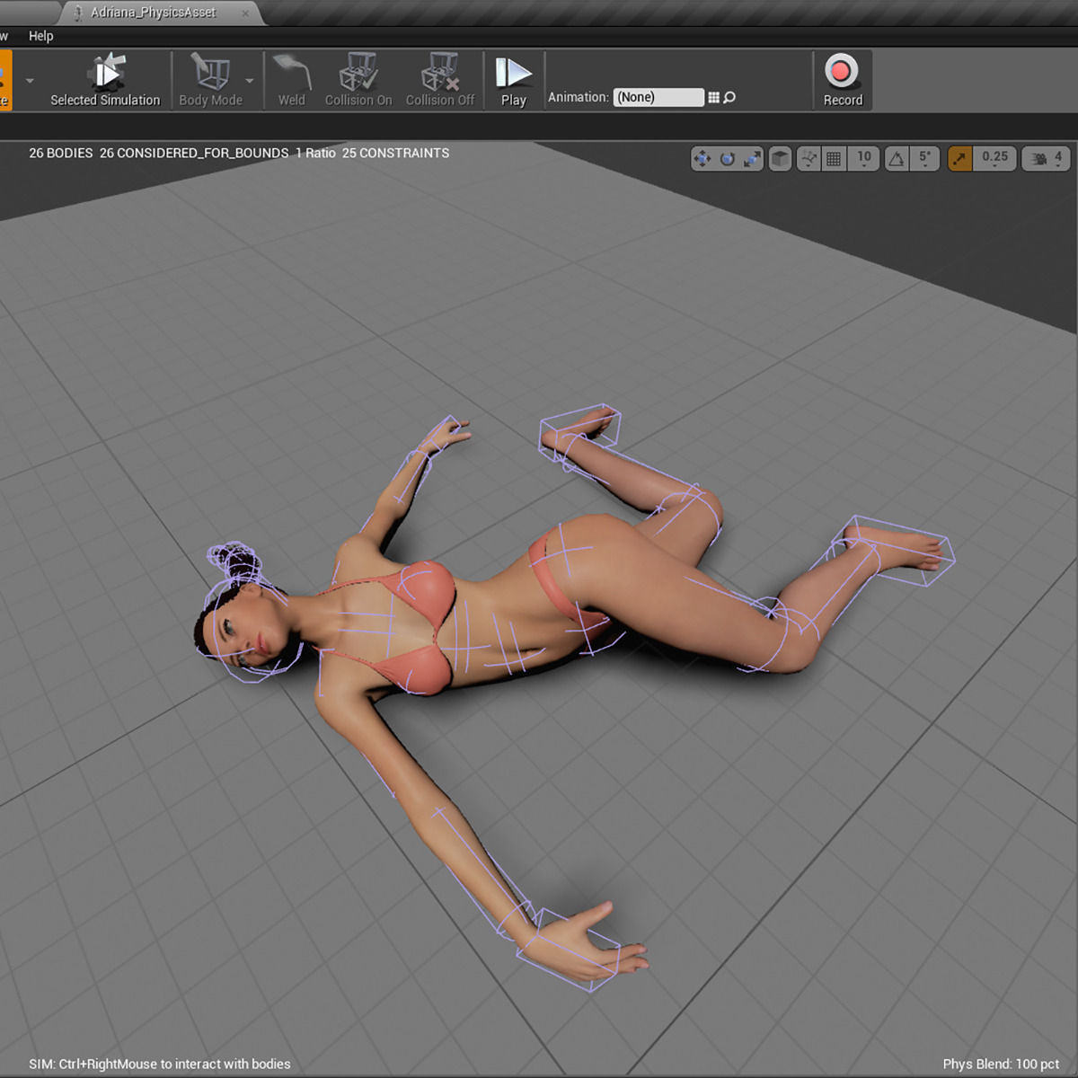 Adriana Unreal 4 Character Low-poly 3D model_7