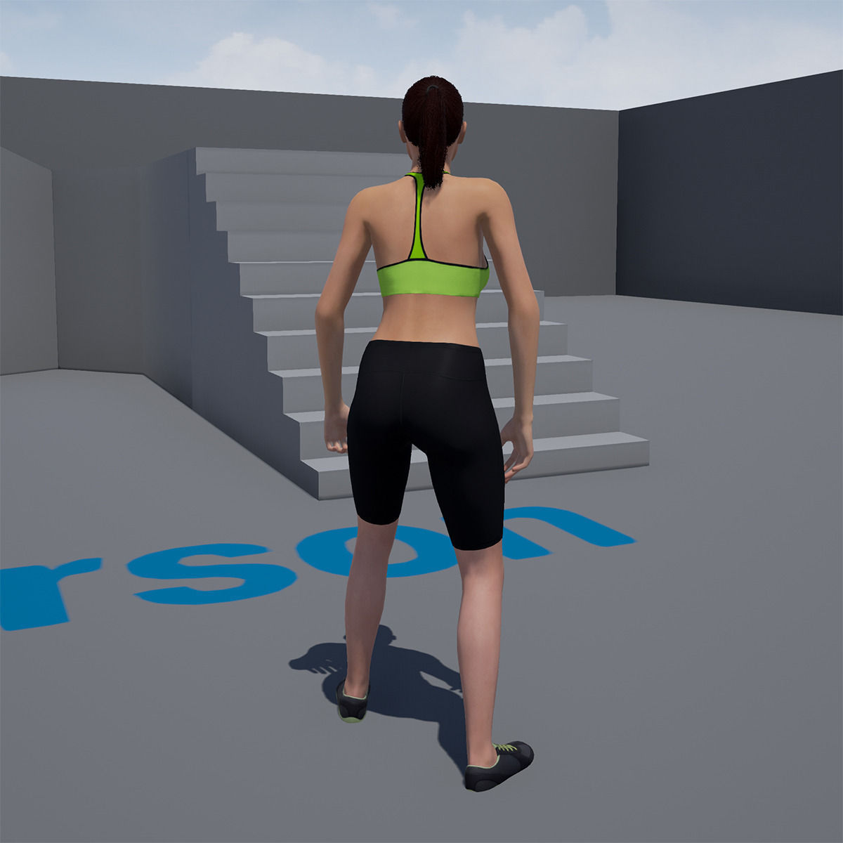 Adriana Unreal 4 Character Low-poly 3D model_9