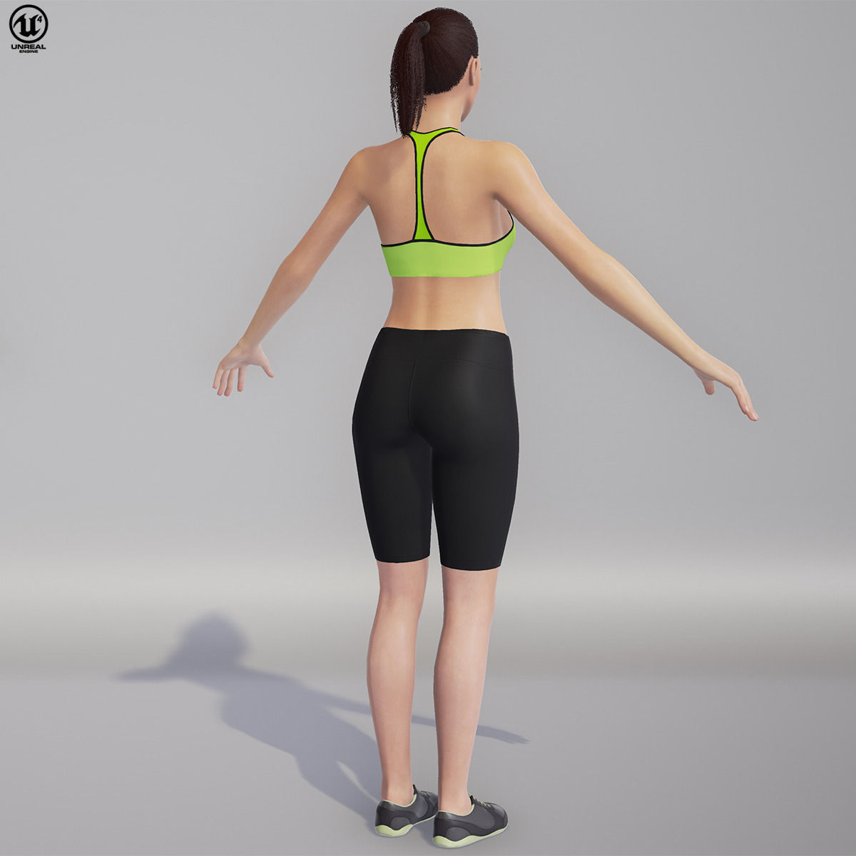 Adriana Unreal 4 Character Low-poly 3D model_5