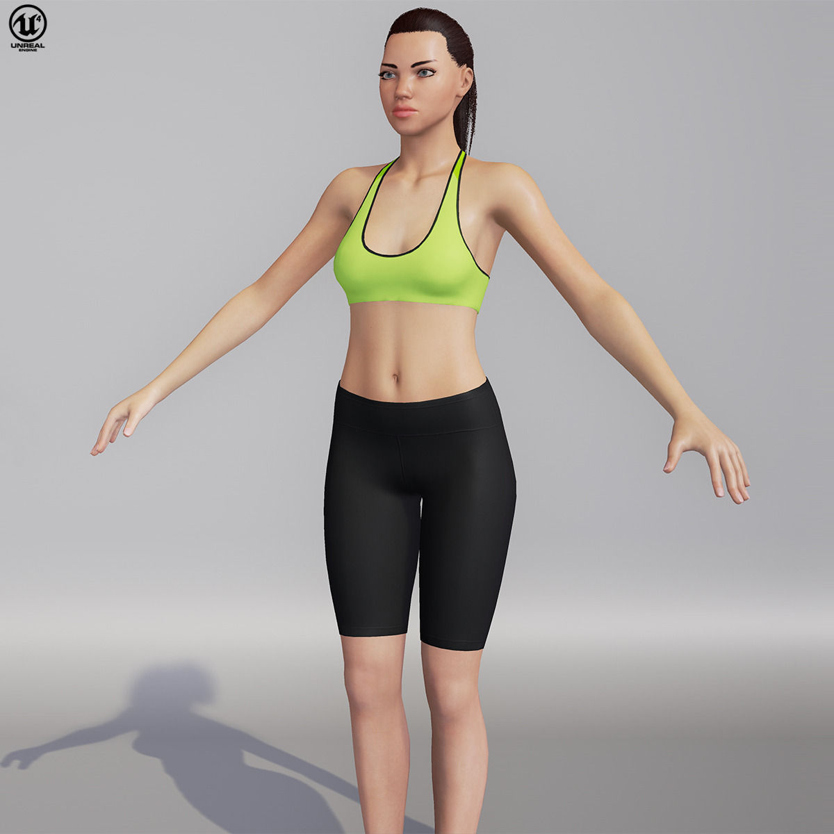 Adriana Unreal 4 Character Low-poly 3D model_1