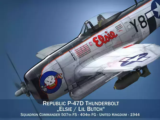 Republic P-47D Thunderbolt - Elsie 3D model