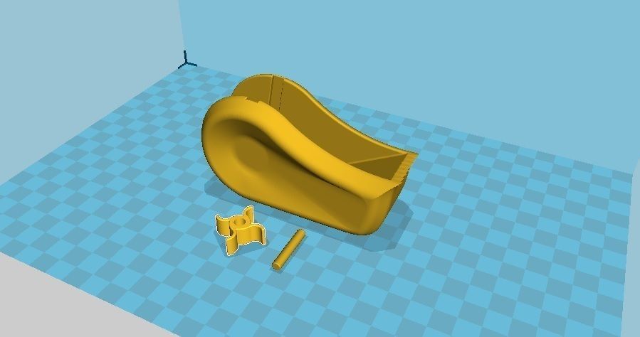 Adhesive tape stand 3D print model_5