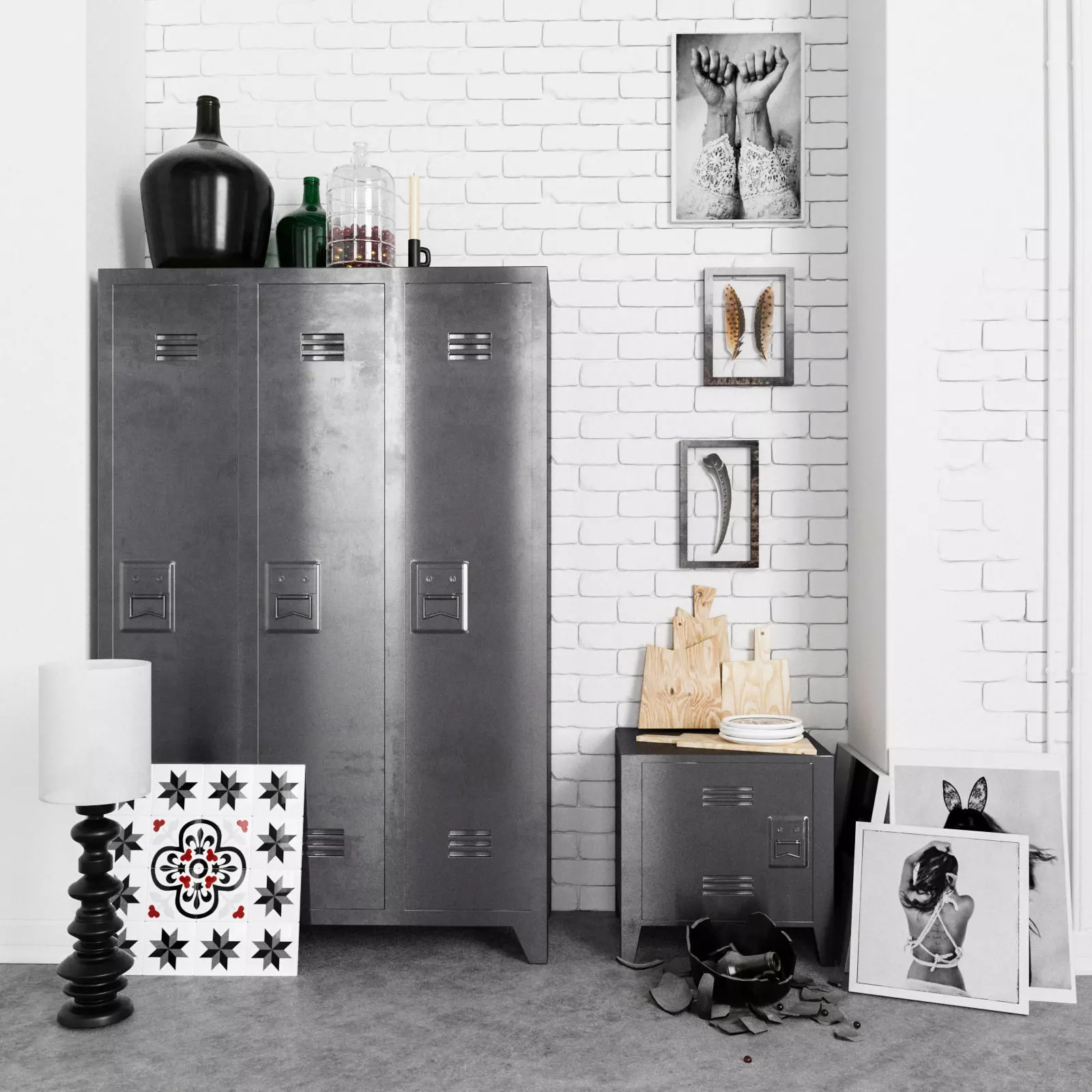 Realistic loft decor model 3D model