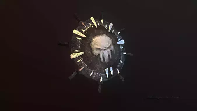 shild skull in shape of shield