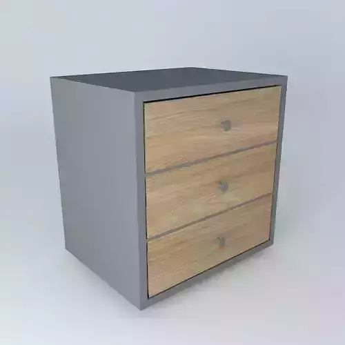 BEDSIDE CABINET oak and ebony