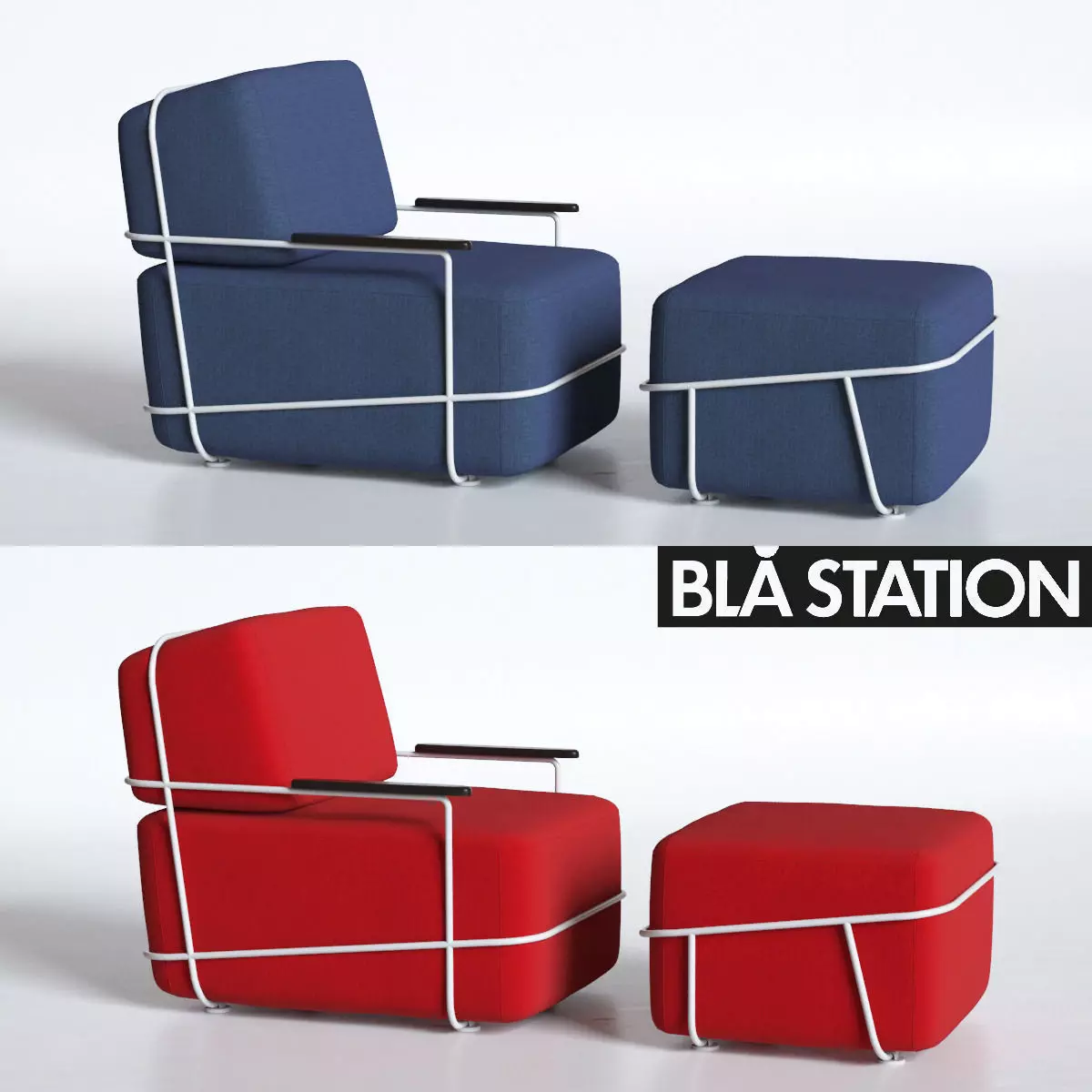 Oppo Armchair Low 3D model