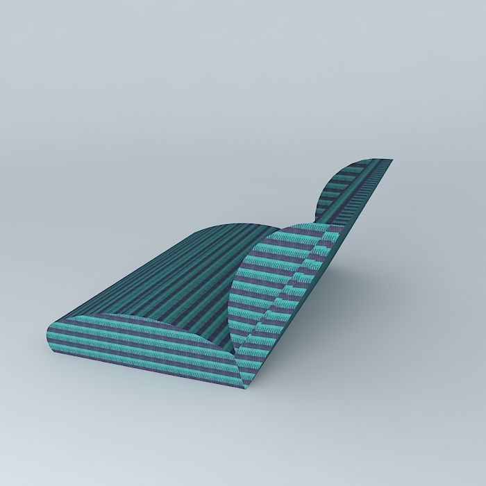 Modern Bed Free 3D model_1