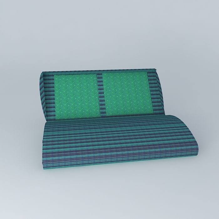 Modern Bed Free 3D model_2