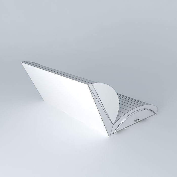 Modern Bed Free 3D model_3