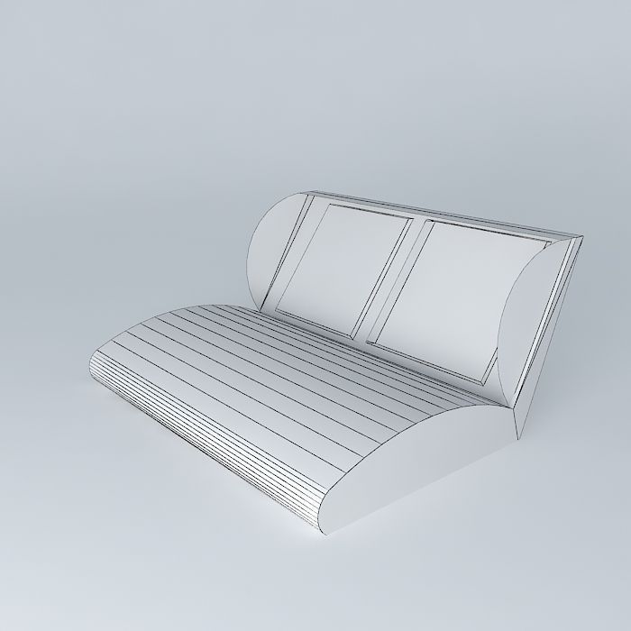 Modern Bed Free 3D model_4