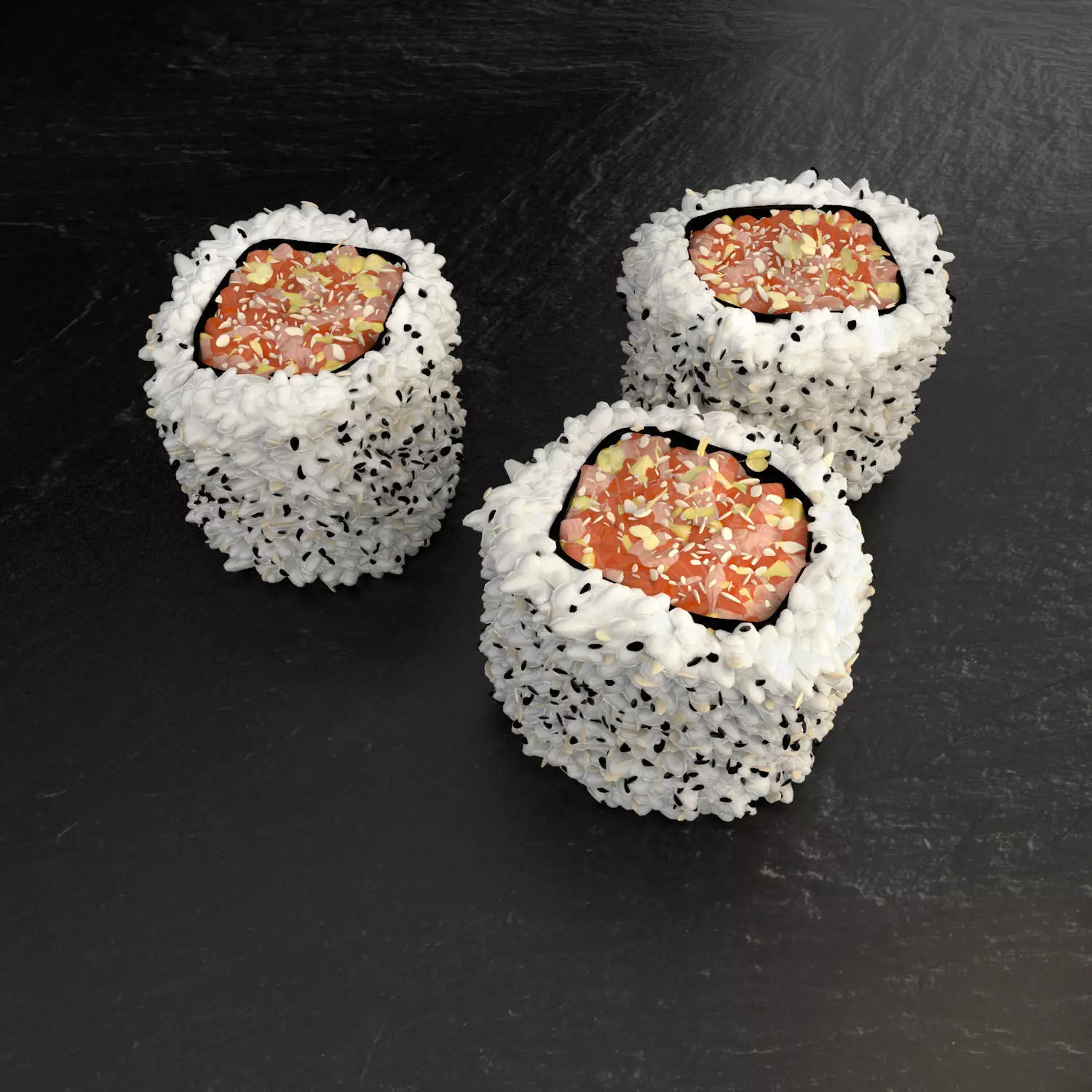 Hosomaki Tempura fish sushi 3D model