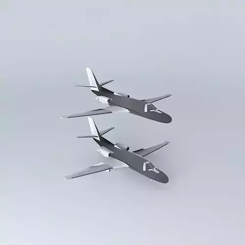 Low-poly Cessna C550 Citation Bravo Free 3D model