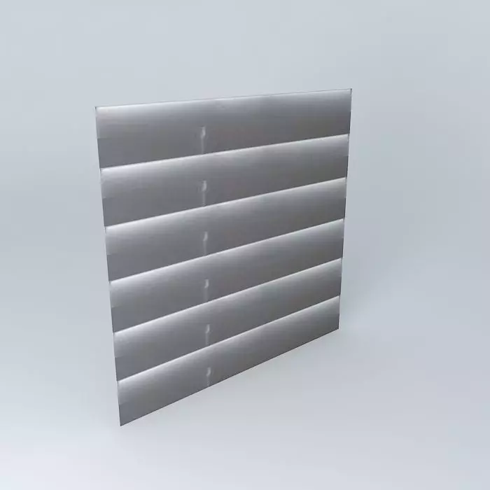 White Wood Window Cover Free 3D model_0