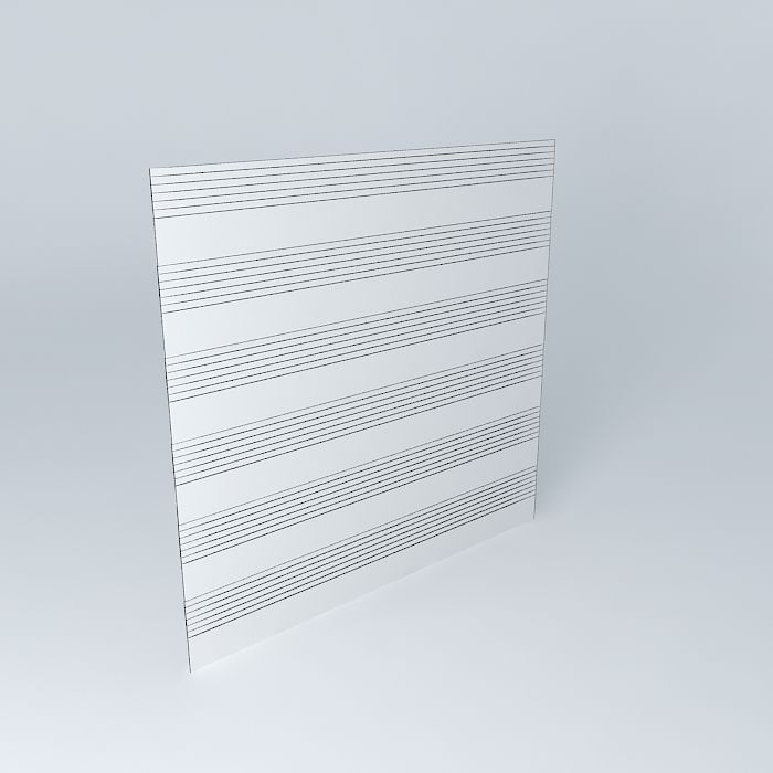 White Wood Window Cover Free 3D model_3