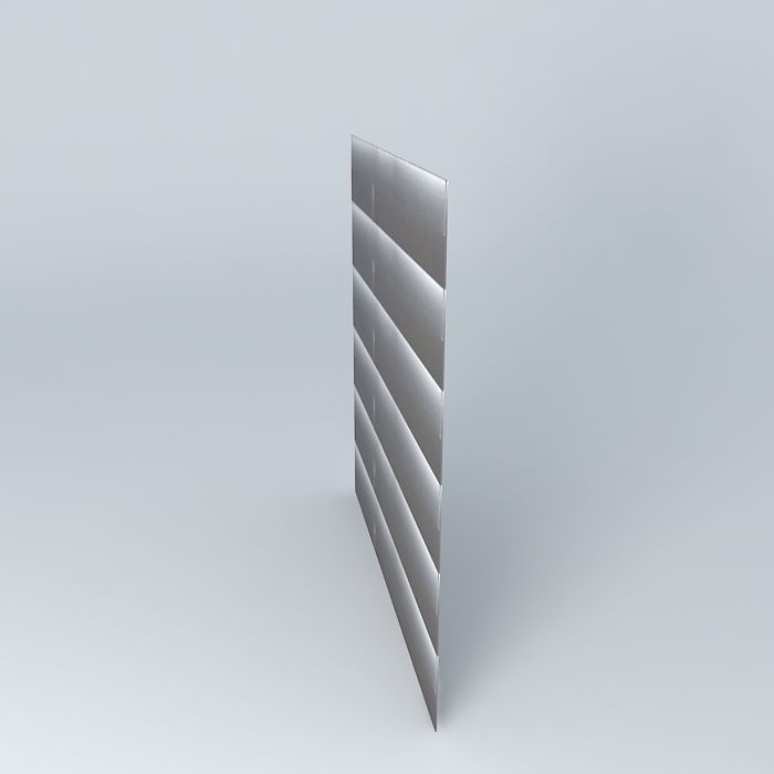 White Wood Window Cover Free 3D model_2