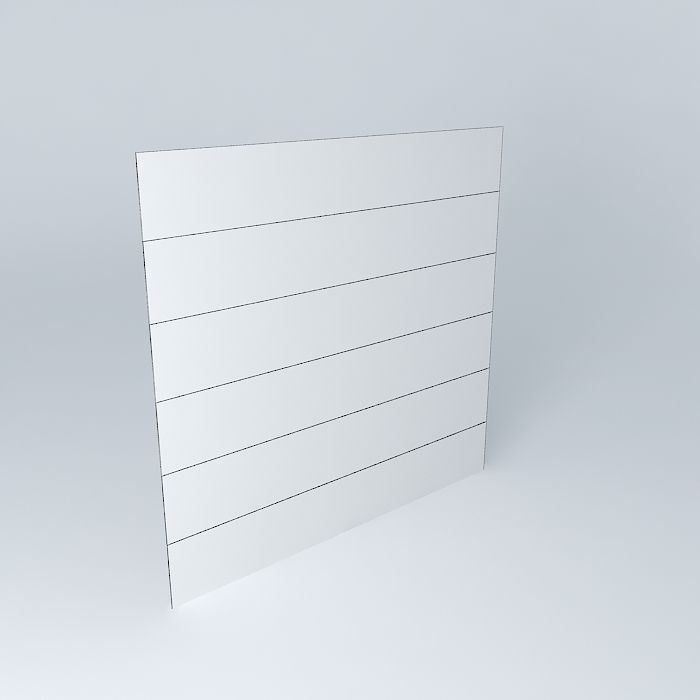 White Wood Window Cover Free 3D model_4