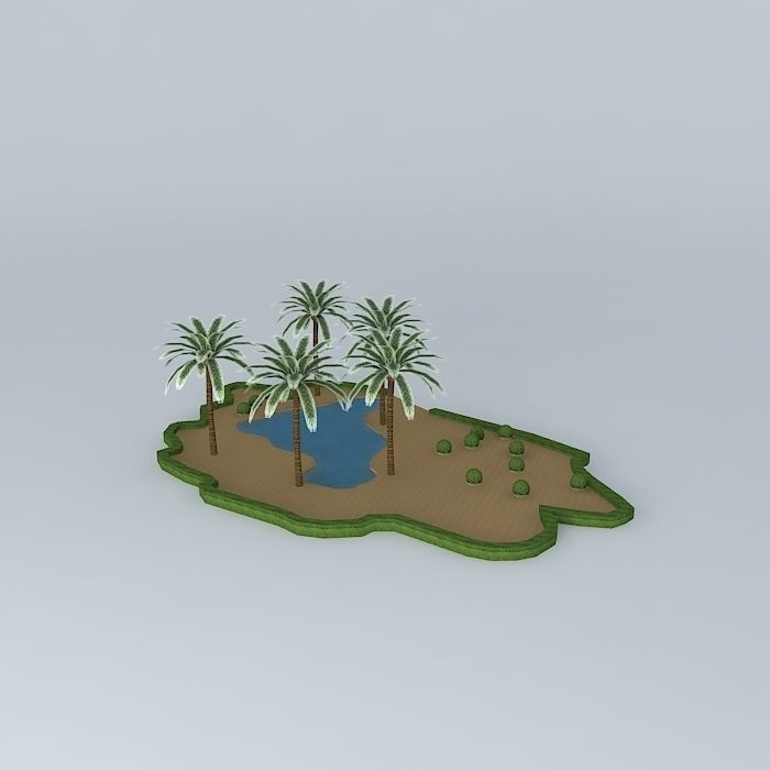 A Lovely Oasis Free 3D model_1