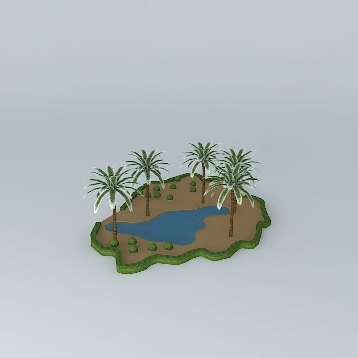 A Lovely Oasis Free 3D model_2
