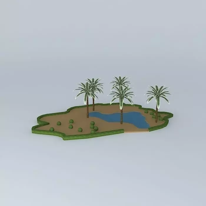 A Lovely Oasis Free 3D model_0