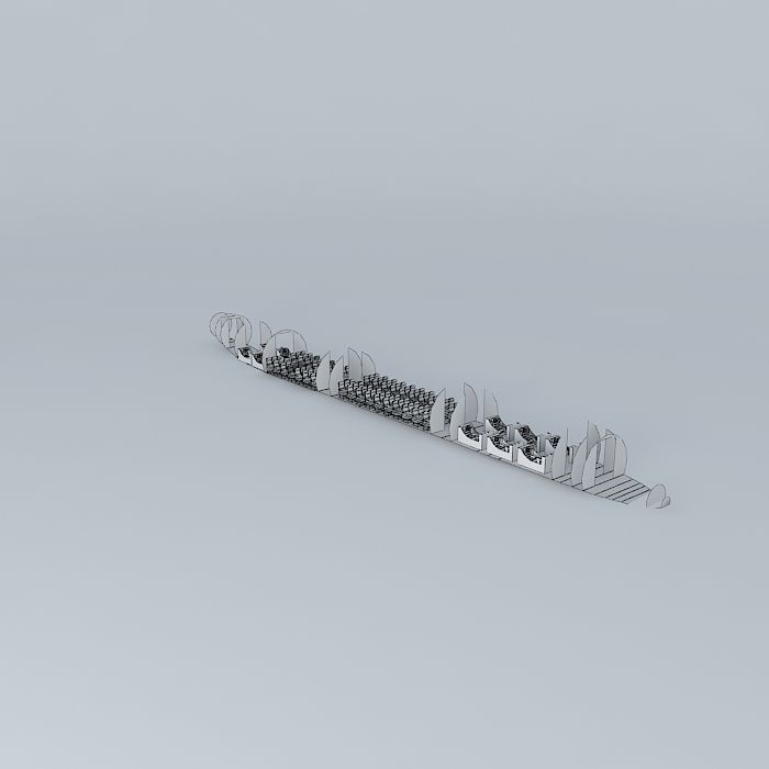 Airbus A321 interior Free 3D model_3