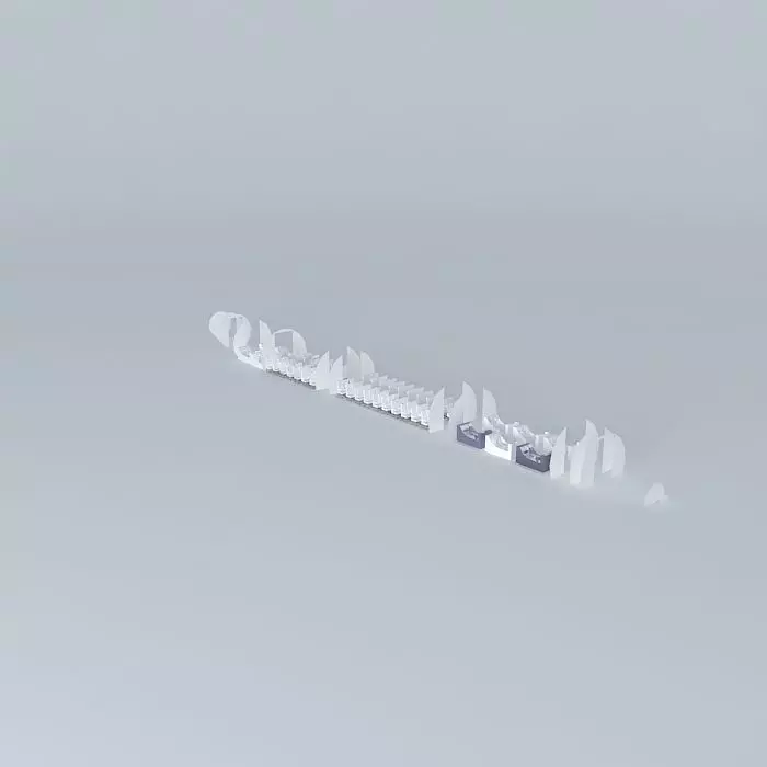 Airbus A321 interior Free 3D model_0