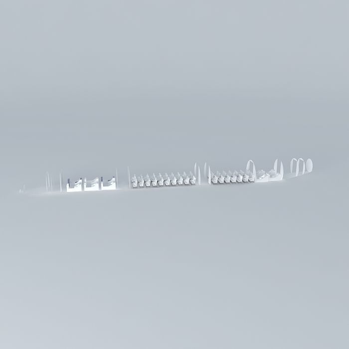 Airbus A321 interior Free 3D model_2