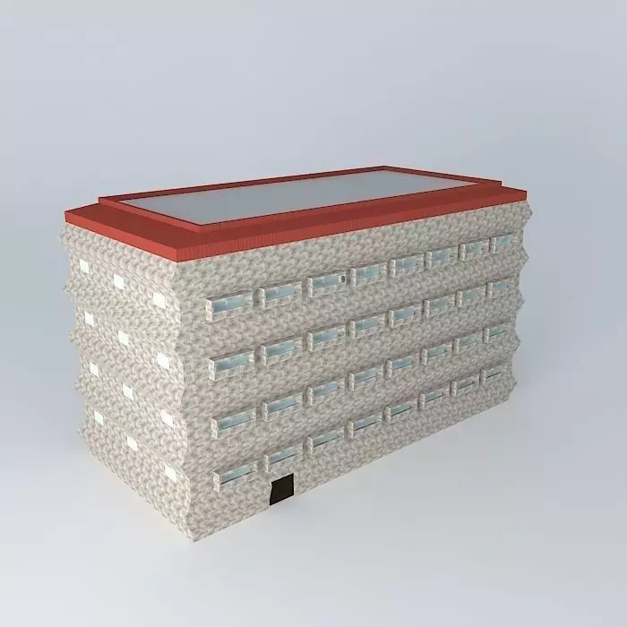 4-Story Unique-Designed Building Free 3D model
