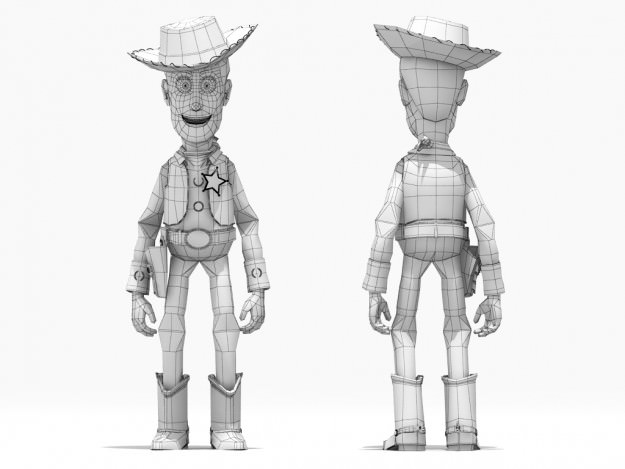 Woody and Buzz rigged 3D model_39
