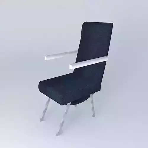 Typical Economy Class Airplane Seat Free 3D model