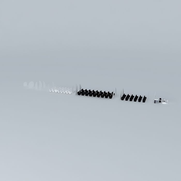 Boeing 767-300 and higher interior Free 3D model_1