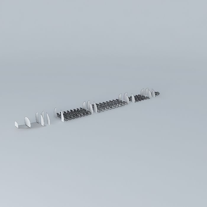 Boeing 767-300 and higher interior Free 3D model_4