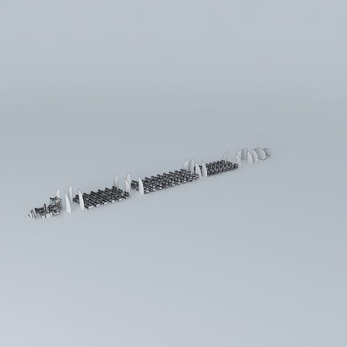 Boeing 767-300 and higher interior Free 3D model_3