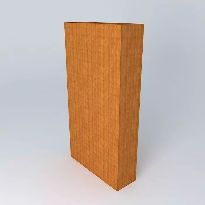 A Shelf-Cabinet orange door Free 3D model_0