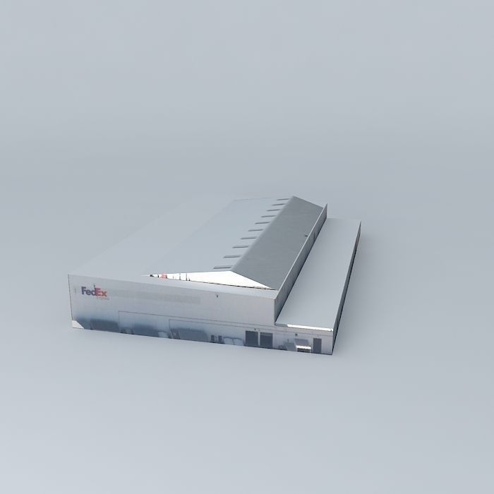 FedEx Hangar at LAX Free 3D model_1