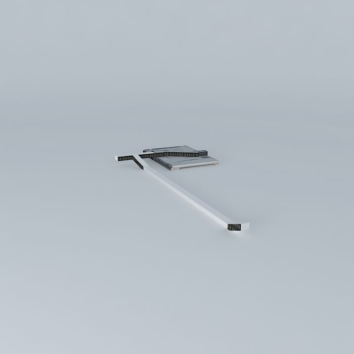 Connecting Building at KPHL Free 3D model_2