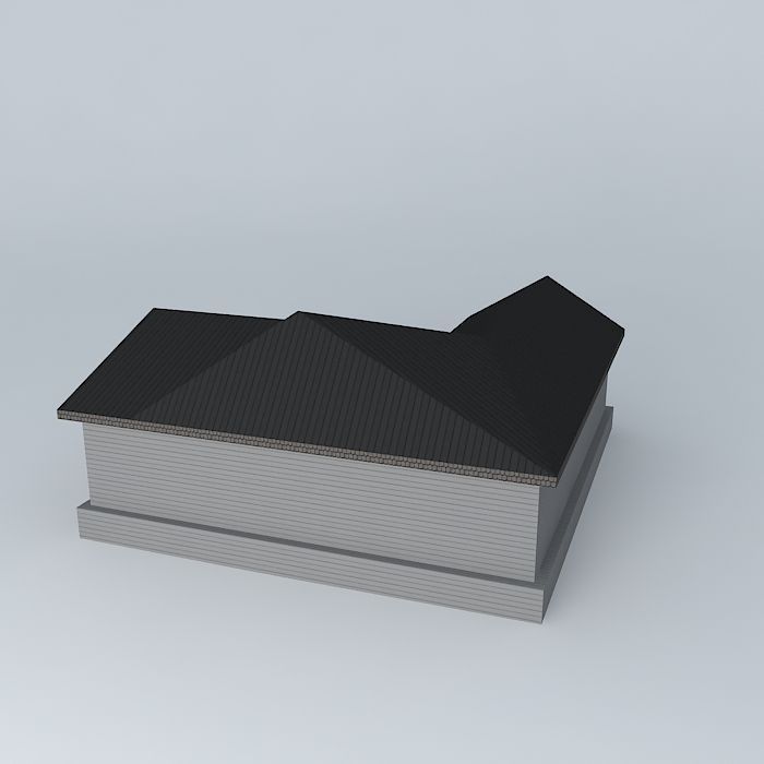 An Empty Modern Home Free 3D model_1