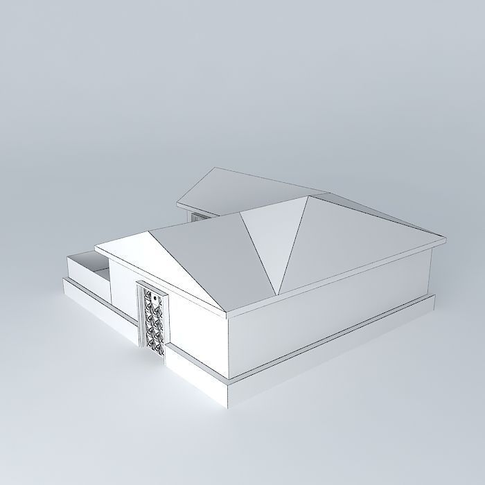 An Empty Modern Home Free 3D model_4