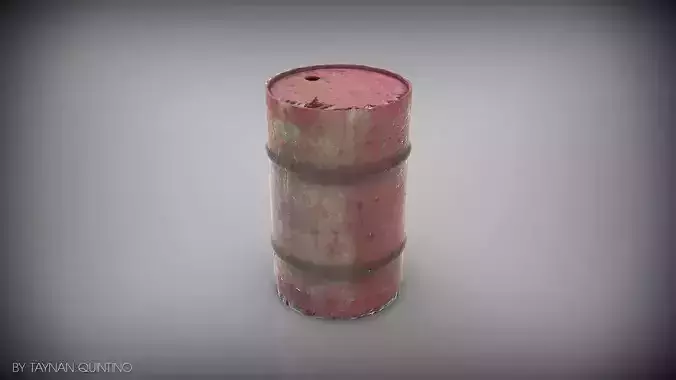Barrel Low and HighPoly 3D print model