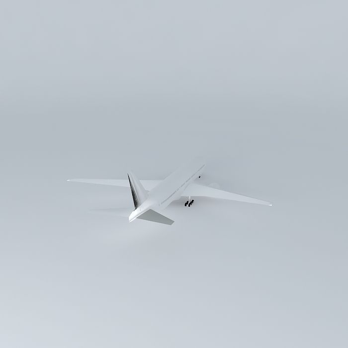 Template - Boeing 777-200LR Free 3D model_1