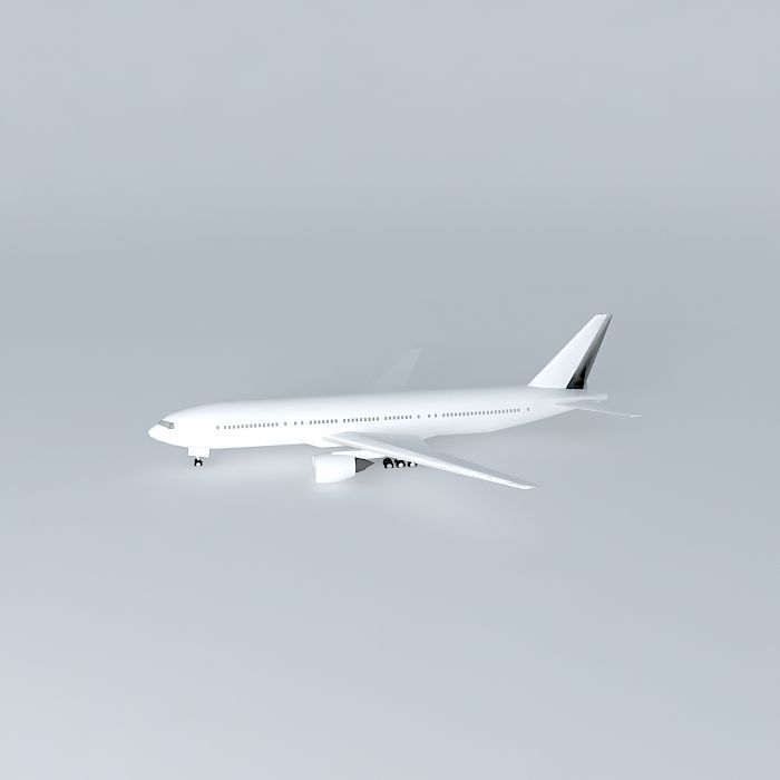 Template - Boeing 777-200LR Free 3D model_2