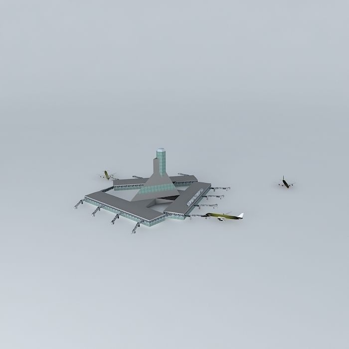 Pegasus Field International Airport Free 3D model_1