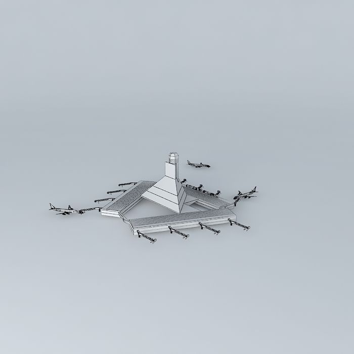 Pegasus Field International Airport Free 3D model_4