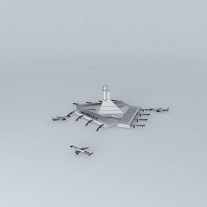 Pegasus Field International Airport Free 3D model_3